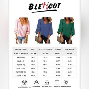 3/4 Bell Sleeve Fashion V Neck